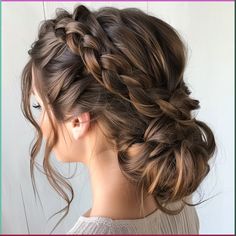 Make a bold statement with these edgy braided updo hairstylesPerfect for a standout lookSave this pin for edgy hair ideas Braids Updo EdgyStyles Braid Messy Bun Updo, Braided Hairstyles Brunette, Wedding Hair Plait, Bridesmaid Braid, Braid Updo Hairstyles, Hair Ideas Braids, Voluminous Bun, Victorian Era Hairstyles, Cosmo Hair