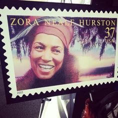 a stamp with a woman's face on it and the words zora neal hurst