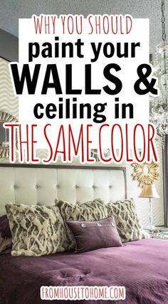 Why You Should Paint Your Walls And Ceiling the Same Color Paint Ceiling Same As Walls Bedroom, Bedroom Wall And Ceiling Same Color, Painting Ceiling Same Color As Walls Living Room, Painting Wall And Ceiling Same Color, Painting Room With Angled Ceiling, Walls And Ceiling Painted All One Color, Should You Paint Walls And Trim The Same Color, Painted Walls And Ceiling Same Color, Paint Walls And Ceiling Same Color