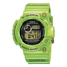 CASIO G-Shock Frogman 'Green' GW-200F-3JR Functional Green Watch With 10atm Water Resistance, Green Outdoor Watch With Stopwatch, Functional Green Sports Watch, Functional Green Watches For Outdoor Activities, Green Watches For Outdoor Activities, Green Sports Watch With Analog Display, Green Sporty Outdoor Watch, Sporty Green Outdoor Watch, Casio G Shock Frogman