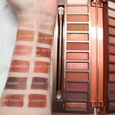 Swatches da naked heat, mais uma vez à Urban Decay dominando com suas novidades.maravilhosas Hot Makeup