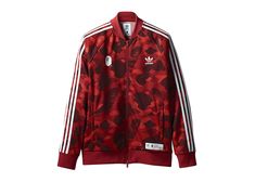 Bape x adidas adicolor Track Top Raw Red Adidas Jacket Outfit, Bape Adidas, Bape Streetwear, Hypebeast Fashion, Adidas Adicolor, Adidas Fashion, Adidas X, Red Adidas, Streetwear Outfit