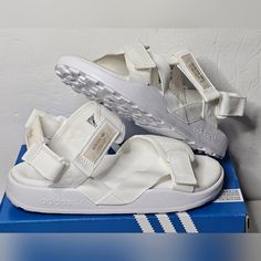 Item: Adidas Women's Adilette Adventure Sandal Size: Women's 6.0, 7.0, 8.0 & 9.0 Color: Wonder White Taupe Condition: Brand New In Box Style Code: Hq4242 Price: $90.00 Note: The Size 6.0 Was A Store Display. The Left Side Is A Bit Dirty (See Pictures). Please Contact Me If You Have Questions. ************************************************** Pintrest : Https://Pin.It/4mz0zyu ************************************************** Please See All Of The Pictures For Reference. Please Ask Questions Bef Adidas Synthetic Sport Sandals For Spring, Adidas Sandals With Removable Insole For Summer, Adidas Open Toe Sport Sandals For Summer, Adidas Open Toe Sport Sandals For Spring, Adidas Sandals With Cushioned Footbed And Round Toe, Adidas Sport Sandals With Cushioned Footbed, White Adidas Sport Sandals, Adidas White Synthetic Sport Sandals, Adidas Open Toe Sandals With Cushioned Footbed