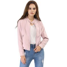 Refresh your Moto jacket collection with this lightweight jacket. Simple and understated, designed with a stand collar and center-front zip closure, making it versatile for styling up and down. It boasts button embellishments across the cuffs and neckline, inspired by the classic biker design. A contemporary join on a classic design, pair it this with jeans or over a dress for a chic outfit. Short Biker, Biker Design, Brand Deals, Sundresses Women, Suede Biker, Button Embellishments, Jacket Collection, Moto Biker Jacket, 120 Lbs