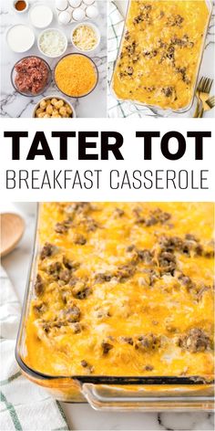 this tater tot breakfast casserole is so good it's full of meat and cheese