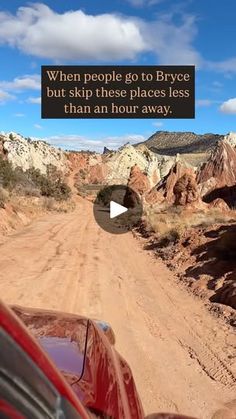 48K views · 3.3K reactions | Add these hikes to your Utah Road trip👇🏻

A short hour (or less) drive from Bryce Canyon National Park, these adventures near Cannonville, UT

📸 Kodachrome Basin State Park
67 stone spires, Indian Cave, and multi-hued sandstone layers. 
🥾Panorama Trail
🥾Angel’s Palace
🥾Grand parade
$10 per vehicle

Cottonwood Wash Road, the scenic drive, is worth the trip itself.- impassable when wet.

⚪️Cottonwood Narrows 2-3.7 miles 

💦Willis Creek Narrows 2.8 miles off Skumtumpah Raod

🧺Grosvenor Arch is one of the biggest arches in the Grandstaicase National Monument and is handicap accessible .25 mile trail. the perfect stop for a picnic.

🏆Pro tips:
🦮 Dogs on leash permitted
👣Stay on the trail and off the cryptobiotic soil
🚮Pack out all trash and waste (dog an Travel Utah, Utah Road Trip, Angel S, Instagram Add, Utah Travel, Bryce Canyon National Park, Bryce Canyon, Scenic Drive, National Monuments