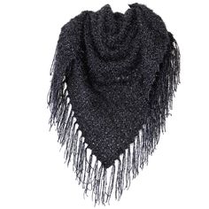 "Black Sparkly Vintage Shawl. This vintage shawl is triangular and has a fringe of tassels to two sides. It is beautifully hand crafted from black sparkly.  The beautiful vintage black shawl will brighten up any outfit, day or night with its tinsel-like sparkles throughout the whole garment and fringe. It is ideal as a shoulder wrap to keep warm in cool summer evenings or, wear the shiny glittery wrap to add sparkle to your outfit on an evening out in a restaurant, at a party or a festival. Grea Sparkly Scarf, Laundry Labels, Vintage Shawl, Bohemian Wrap, Vintage Shawls, Black Shawl, Shoulder Wrap, Back Drop, Wool Wash