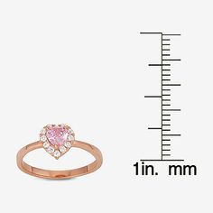 Your girl will adore wearing this sweet heart cocktail ring. Crafted from 14K Rose Gold Over Silver, this halo design features a heart-shaped center stone and surrounding round-cut stones with Cubic Zirconias.Ring Style: Halo RingsFeatures: Quick ShipSetting: ProngShape: HeartStone Cut: RoundMetal Color: RoseRing Gallery Height: 3.4mmRing Top Length: 6.6mmRing Top Width: 6.9mmMetal: 14k Gold Over SilverCountry of Origin: Imported Heart Cocktail, Heart Halo, Halo Design, Ring Color, Sweet Heart, Ring Style, Cocktail Ring, Cocktail Rings, Silver Heart