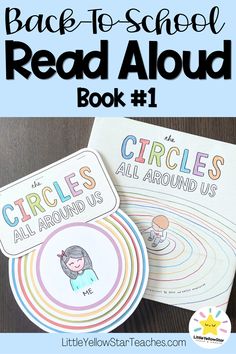 the back to school read aloud book is shown with three circulars and circles on it