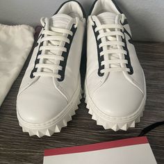 Mens Ferragamo Sneakers, Fairly New, Size Uk 8 , Fits Us 9 To 10 Size, Comes With No Box And A Pair Of Dust Bags With Pair Of Black Laces Salvatore Ferragamo Shoes, Ferragamo Shoes, Black Laces, Mens Shoes Sneakers, Salvatore Ferragamo, Men's Shoes, Dust Bag, Shoes Sneakers, Man Shop