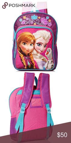 NEW🎀Frozen Backpack 🎀 Frozen Elsa Anna & Olaf Light Up Backpack Pink, Purple & Blue.nwot.  Disney frozen 16 inch with extraordinary quality and great life  Padded adjustable shoulder straps Disney Bags Backpacks Disney Purple Backpack, Purple Disney Backpack, Purple Disney Bags For Back To School, Disney Purple Bags For Back To School, Disney Purple Back To School Bag, Frozen Backpack, Disney Bags Backpacks, Elsa Anna Olaf, Disney Bags