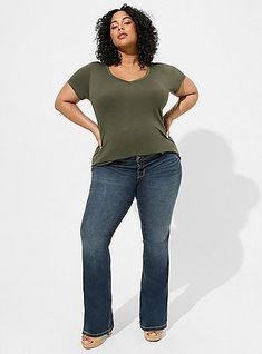 Plus Size Luxe Slim Boot Jean - Super Stretch Medium Wash, RAINSTORM Torrid Boots, Most Comfortable Jeans, Jeans Outfit Women, Bootcut Jean, Curvy Women Jeans, Stretchy Jeans, How To Make Clothes, Perfect Jeans, Boot Cut Denim