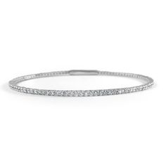 Crafted of 14K Gold this Gorgeous and Classic Diamond Single Row Bangle features 94 round Diamonds weighing 1.72 carats. Color and Clarity is GH-SI. One of the Best-Sellers of the Joelle Jewelry! This bangle is available in White & Yellow Gold. This bangle Has a Flexible feature for comfort. Snap Lock Closure 14K G Snap Lock, Jewelry Bracelets Gold, Diamond Bangle, Diamond Bracelet, Round Diamonds, Gold Bracelet, Jewelry Bracelets, Bangles, Diamonds