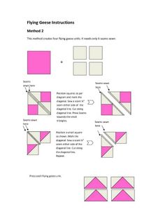 the instructions for how to make an origami paper plane with pink and white squares