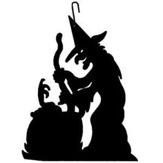 a black and white silhouette of a wizard