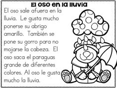 a spanish poem with an image of a teddy bear on the bottom and words below it