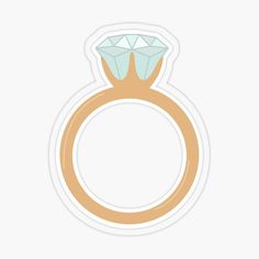 a diamond ring sticker on a white background