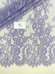 Quantity available. Please "Add to cart" to see available quantity. Purple Chantilly lace fabric. Both sides scalloped. Width: 154 cm/60.6 inches Item number: L423025 Made in Europe www.LaceToLove.com Price is set for one meter/yard.  You will receive the fabric in one continuous piece if you purchase more than 1 meter/yard. IMPORTANT! Maximum one piece length of this lace is 3 meters/yards. If you buy more than 3 meters/yards of this lace you will receive it in several pieces. Actual color may Wedding Lace, Lace Bridal, Lace Evening Dresses, Purple Lace, Chantilly Lace, Lace Lingerie, Lace Weddings, French Lace, Bridal Lace