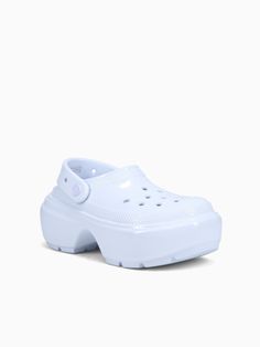 Stomp High Shine Clog Dreamscape Shine White Platform Clogs In Synthetic Material, 8 M, Clogs, Heel Height, Women Shoes, Heels, White, Quick Saves