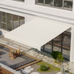 Provide cover for yourself outdoors instantly with motorized outdoor shades from Outsunny. The window awning frame is made from a blend of aluminum and steel, ensuring it is strong and reliable for use outdoors in all weather. Using 270g/m², the retractable sun shade auto awning features a PU coating on the top, helping to protect you from UV and sun glare without fading the color - allowing it to be used all year round. Retractable Sun Shades For Patio, Modern Awnings, Sun Shade Ideas, Deck Awnings, Retractable Shade, Window Awning, Aluminum Blinds, Electric Awning, Patio Inspiration