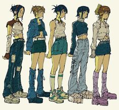 Styles Of Drawing Character Design, Retro Art Illustration, Character Styles Illustration, 90s Character Design, Street Character Design, 90 Fashion Outfits The 90s, Hero Comic Art, Art Style Clothes, Comic Art Style Character Design