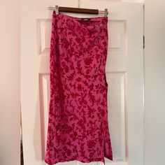 Women’s Size Medium, Never Worn. Pink/Red Skirt. Side Zip. Urban Outfitters Pink Mini Skirt For Summer, Fitted Pink Skirt From Urban Outfitters, Pink Urban Outfitters Mini Skirt For Summer, Spring Long Skirt From Urban Outfitters, Urban Outfitters Flowy Lined Skirt, Urban Outfitters Long Lined Skirt, Fitted Long Skirt From Urban Outfitters, Urban Outfitters Long Skirt For Spring, Urban Outfitters Fitted Long Skirt