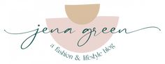 the logo for jean green, a fashion and lifestyle blog