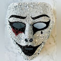 Please Read:Price Firm-Not Available To Add On Bundle Discount Offers Due To Exclusive Piece One Of A Kind Handmade Nwot Halloween Rhinestone Bedazzled Masquerade Bling Face Mask Mardi Gras Cosplay Fun A Unique Masterpiece Handmade Mask, Hand-Painted With Over 3,000 Crystals. A Great Investment To Use On Special Occasions For Masquerade Parties, Mardi Gras’s, Special Parties, Halloween Ocassion And More! This Mask Is Truly One-Of-A-Kind, Featuring A Custom Design That Was Painted And Crafted By Rhinestone Mask Halloween, Mardi Gras Birthday Party, Mardi Gras Birthday, Mask For Halloween, Rhinestone Halloween, Handmade Mask, Female Mask, Masquerade Party, Masquerade Ball