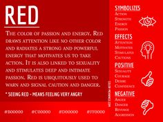 12 Color Meanings - The Power and Symbolism of Colors (Infographics) Red Meaning, Colors And Emotions