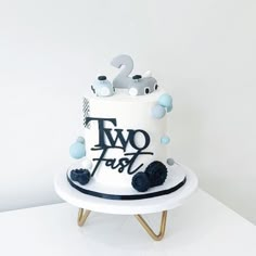 Two Fast Cake Topper or Charm Various Sizes & Colours - Etsy Cakes For 2 Year Boy, 2nd Birthday Cake For Boy, 2nd Birthday Boy Cake, Birthday Boy Cake Ideas, Two Fast Birthday Cake, Two Fast Cake, 2nd Birthday Cake Boy, Birthday Cake Boy, Boy 2nd Birthday