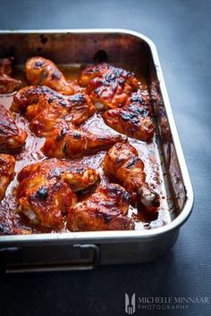 the chicken is cooked and ready to be served in the oven or on the grill