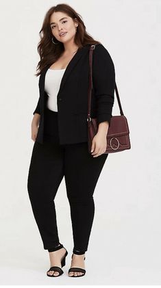 TORRID BLACK MODERN PONTE BLAZER SIZE 4 NWT black Msrp $69. Plus Size Jacket, Peplum Blazer, Black Chevron, Faux Leather Moto Jacket, Black Fleece, Sky High, Business Outfits, Knit Jacket