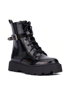 Make a bold statement with our Little Dipper girls combat boots in faux patent leather! These boots exude confidence with their sleek design and edgy buckle strap detail. Crafted for both style and durability, they're perfect for any adventurous young fashionista. Whether she's stomping through the playground or strutting her stuff at a party, these boots will add a touch of attitude to her outfit.• Upper: 100% Faux Leather• Outsole: 100% Thermoplastic Rubber (TPR)• Lining: 80% Polyester, 20% Fa Girls Combat Boots, Olivia Miller, Exude Confidence, Black Combat Boots, Kids Boots, Boots Black, Kid Shoes, All Fashion, Sleek Design