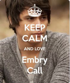 a man with a crown on his head and the words keep calm and love embby call