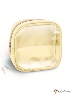 Bird in Bag - Small Slim Clear Travel Makeup Organizer Bag with Cute Makeup Bag, Peppy Cosmetic Zipper Pouch, Transparent PVC &