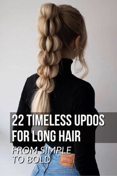 Updos For Long Hair Best Updos For Long Hair, Easy Work Hair For Long Hair, Quick Updo Long Hair, Easy Long Updo, Thick Long Hair Updo Easy, Easy Ways To Put Up Long Hair, Updos For Waist Length Hair, Full Updos For Long Hair, Updo For Work Long Hair