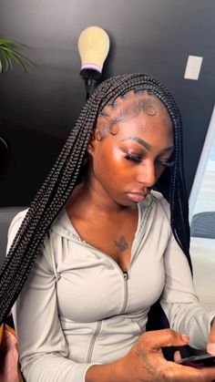 Braided Hairstyles Trending 2023, Knotless Braids Hairstyles Ideas, Sleek Braid, Knotless Box Braids, Pretty Braids, Braided Hairstyles For Black Women Cornrows, Black Ponytail Hairstyles, Box Braids Hairstyles For Black Women, Braided Hairstyles For Teens