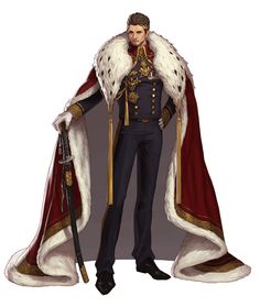 King Outfit Drawing Reference, King Outfit Reference, General Clothes, Dnd Noble Man, King Poses Drawing, Regal Poses Drawing Reference, King Poses Reference, King Design Character, King Outfit Drawing