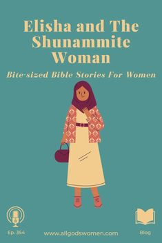 an illustrated book cover with the title, elisha and the shuannite woman