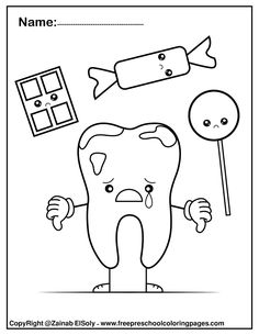 Set of Free Dental Care coloring pages for Kids Cute Kawaii Coloring Pages, Kawaii Coloring Pages, Dental Care For Kids, Abc Coloring Pages, Preschool Coloring Pages, Dental Kids