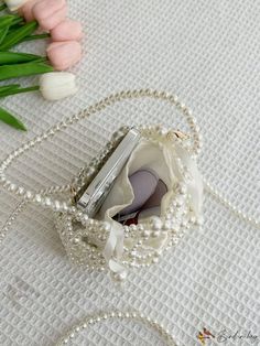 Bird in Bag - Solid Color Beaded Weave Open Top Fashionable Versatile Coin and Phone Crossbody Shoulder Bag Bag Diy Handmade, Mini Phone, Womens Bag, Cell Phone Bag, Pearl Bag, Bag Diy, Bag Trends, Bird In Bag, Open Top