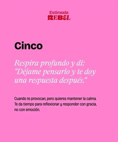 a pink book cover with the words cinco written in spanish and english on it