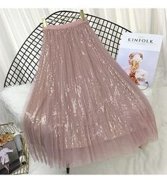 Brand Name: AOWOFSSilhouette: A-LINEMaterial: MeshDecoration: SequinedOrigin: CN(Origin)Waistline: empirePattern Type: SolidDresses Length: Knee-LengthAge: Ages 18-35 Years OldGender: WOMENModel Number: DF-410/ccStyle: Casual Long Tulle Skirt, A Line Midi Skirt, Checked Skirt, Empire Dresses, Tulle Long Skirt, Pink Pleated Skirt, Skirt Tulle, Mid Skirt, High Waisted Pleated Skirt