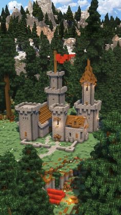 Castle In Minecraft, Easy Drawing Ideas For Beginners, Odyssey Art, Rumah Minecraft Sederhana, Art For Walls