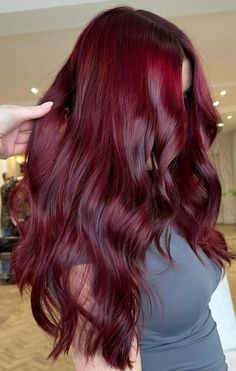 Really Dark Red Hair, Should I Dye My Hair, Isabella Valencia, Dark Cherry Hair, Black Cherry Hair Color, Black Cherry Hair, Cherry Hair Colors, Cherry Red Hair, Wine Red Hair