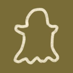 the outline of a white snap icon on a brown background with an area for text to be added