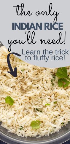 Herbed Basmati Rice, Indian Restaurant Basmati Rice, Authentic Indian Rice Recipes, Indian Style Rice Recipe, Spice For Rice, Rice With Cumin Seeds, Aromatic Rice Recipe, Best Basmati Rice, Indian Rice Pilaf