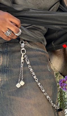 Johnny Edlind, Chrome Hearts Jewelry, Hearts Jewelry, Punk Chic, Pants Chain, Oversize Outfit, Pant Chains, Clothing Brand Logos