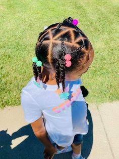 Kid Natural Hairstyles Black, Toddler Birthday Hairstyles, Natural Hairstyles For Kids Black, Black Daughter Hairstyles, Black Toddler Hairstyles Girl, Toddler Braid Styles, Girls Braided Hairstyles Kids, Black Toddler Hairstyles, Black Baby Girl Hairstyles