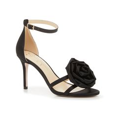 Jessica Simpson-Torny Sandal Make your outfit blossom and embrace the rosette trend with the Torny sandal from Jessica Simpson. This sweet satin pair features strappy details, a skinny heel, and a sleek silhouette. Spring Cocktail Satin Heels, Elegant Fitted Satin Sandals, Chic Sandals For Spring Gala, Chic Spring Sandals For Gala, Feminine Fitted Evening Sandals, Fitted Feminine Evening Sandals, Feminine Sandals For Spring Gala, Chic Satin Ankle Strap Sandals, Make Your Outfit